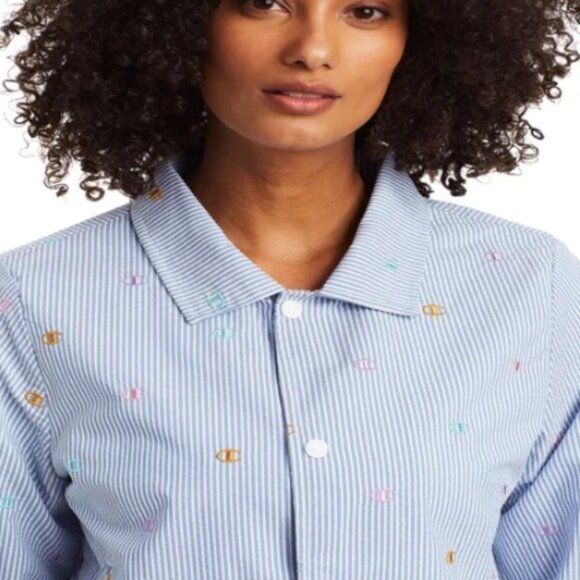 DISCONTINUED Champion Seersucker Cropped Coaches Jacket - Picture 3 of 3